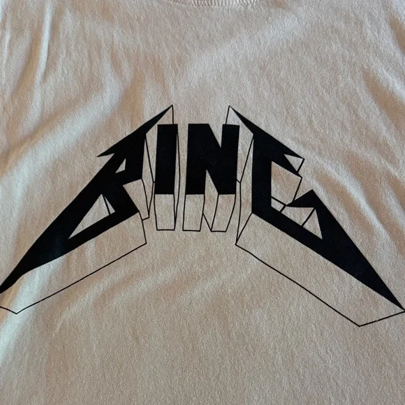 Anine Bing Tan Muscle Tee with Black Graphic - Picture 2 of 3